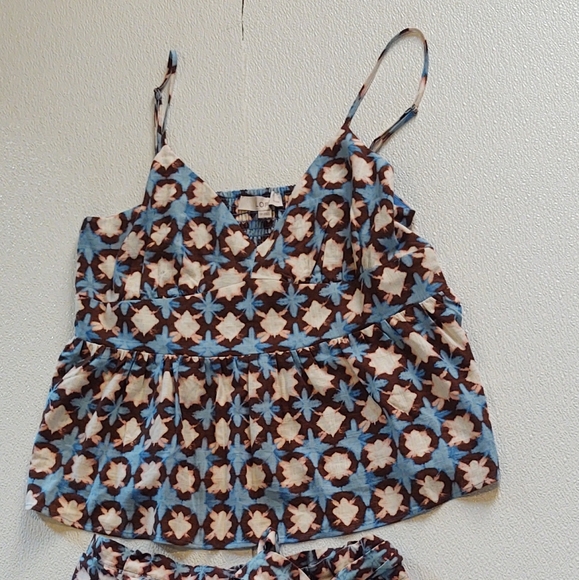 Loft Sunwashed Floral Peplum Cami - Picture 6 of 7